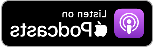 Listen on Podcasts text with Apple Podcasts logo on black background